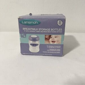 Lansinoh 4 Pack Breastmilk Storage Refrigerator Or Freezer Bottles, 5 Oz Ready
